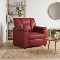 vidaXL Soffa Vinröd 91 x 85 x 93 cm Konstläder