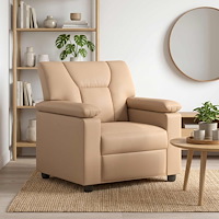 vidaXL Soffa Cappuccino 91 x 85 x 93 cm Konstläder