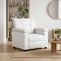 vidaXL Soffa Vit 91 x 85 x 93 cm Konstläder
