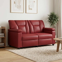 vidaXL Soffa Vinröd 151 x 85 x 93 cm Konstläder
