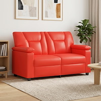 vidaXL Soffa Röd 151 x 85 x 93 cm Konstläder