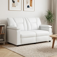 vidaXL Soffa Vit 151 x 85 x 93 cm Konstläder
