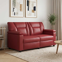 vidaXL Soffa Vinröd 171 x 85 x 93 cm Konstläder
