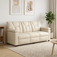 vidaXL Soffa Gräddvit 191 x 85 x 93 cm Konstläder