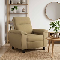 vidaXL Soffa Ljusbrun 95 x 90 x 95 cm Tyg