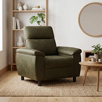 vidaXL Soffa Armégrön 95 x 90 x 95 cm Faux Mockaläder