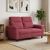 vidaXL Soffa Vinröd 158 x 90 x 95 cm Tyg