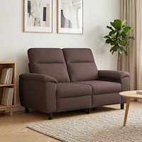 vidaXL Soffa Mörkbrun 158 x 90 x 95 cm Tyg