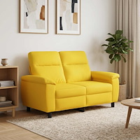 vidaXL Soffa Ljusgul 158 x 90 x 95 cm Tyg