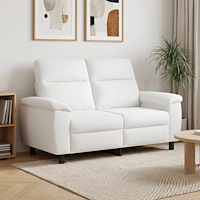 vidaXL Soffa Vit 158 x 90 x 95 cm Tyg