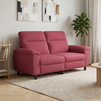 vidaXL Soffa Vinröd 178 x 90 x 95 cm Tyg