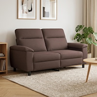 vidaXL Soffa Mörkbrun 178 x 90 x 95 cm Tyg