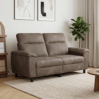 vidaXL Soffa Mörkgrå 178 x 90 x 95 cm Faux Mockaläder