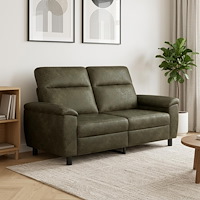 vidaXL Soffa Armégrön 178 x 90 x 95 cm Faux Mockaläder