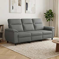 vidaXL Soffa Mörkgrå 214 x 90 x 95 cm Tyg