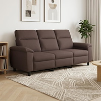 vidaXL Soffa Mörkbrun 214 x 90 x 95 cm Tyg
