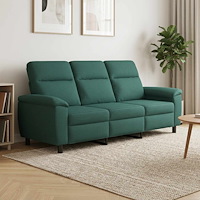vidaXL Soffa Mörkgrön 214 x 90 x 95 cm Tyg