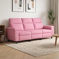 vidaXL Soffa Rosa 214 x 90 x 95 cm Tyg