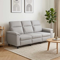 vidaXL Soffa Moln Grå 214 x 90 x 95 cm Tyg