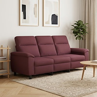 vidaXL Soffa Lila 214 x 90 x 95 cm Tyg