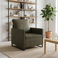 vidaXL Fåtölj Armégrön 70 x 81 x 82 cm Faux mockatyg