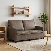 vidaXL Soffa för 2 personer Mörkgrå 150 x 81 x 82 cm Faux mockatyg