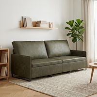 vidaXL 3-sitssoffa Armégrön 220 x 81 x 82 cm Faux mockatyg