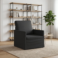 vidaXL Fåtölj Svart 70 x 81 x 82 cm Tyg