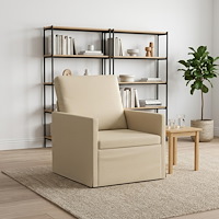 vidaXL Fåtölj Gräddvit 70 x 81 x 82 cm Tyg