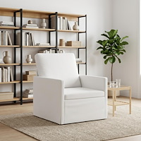 vidaXL Fåtölj Vit 70 x 81 x 82 cm Tyg