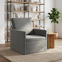 vidaXL Fåtölj Mörkgrå 70 x 81 x 82 cm Sammet (V)