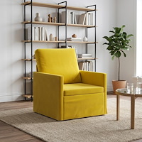 vidaXL Fåtölj Gul 70 x 81 x 82 cm Sammet (V)