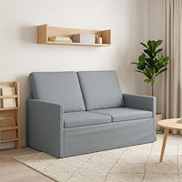 vidaXL Soffa för 2 personer Ljusgrå 130 x 81 x 82 cm Tyg