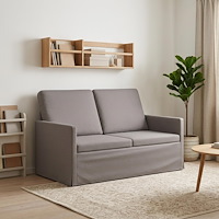 vidaXL Soffa för 2 personer Taupe 130 x 81 x 82 cm Tyg