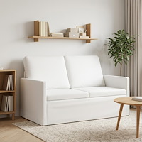 vidaXL Soffa för 2 personer Vit 130 x 81 x 82 cm Tyg