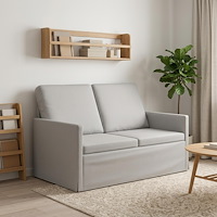 vidaXL Soffa för 2 personer Moln Grå 130 x 81 x 82 cm Tyg