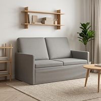vidaXL Soffa för 2 personer Ljusgrå 130 x 81 x 82 cm Sammet (V)