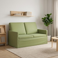 vidaXL Soffa för 2 personer Ljusgrön 130 x 81 x 82 cm Sammet (V)