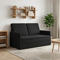 vidaXL Soffa för 2 personer Svart 130 x 81 x 82 cm Sammet (V)