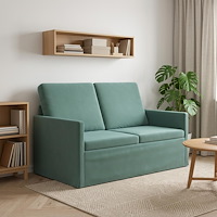 vidaXL Soffa för 2 personer Havgrön 130 x 81 x 82 cm Sammet (V)