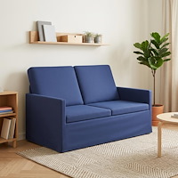 vidaXL Soffa för 2 personer Polisblå 130 x 81 x 82 cm Sammet (V)