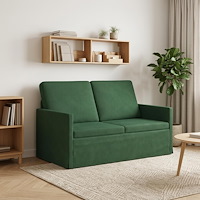vidaXL Soffa för 2 personer Jungelgrön 130 x 81 x 82 cm Kordread tyg