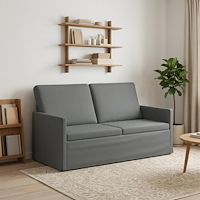 vidaXL Soffa för 2 personer Mörkgrå 150 x 81 x 82 cm Tyg