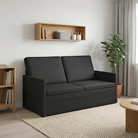 vidaXL Soffa för 2 personer Svart 150 x 81 x 82 cm Tyg