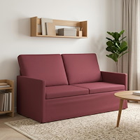 vidaXL Soffa för 2 personer Vinröd 150 x 81 x 82 cm Tyg