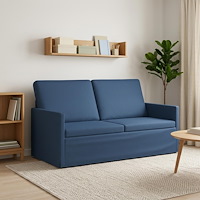 vidaXL Soffa för 2 personer Blå 150 x 81 x 82 cm Tyg