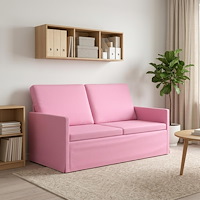 vidaXL Soffa för 2 personer Rosa 150 x 81 x 82 cm Tyg