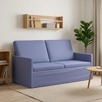 vidaXL Soffa för 2 personer Jeansblå 150 x 81 x 82 cm Tyg
