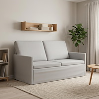 vidaXL Soffa för 2 personer Moln Grå 150 x 81 x 82 cm Tyg