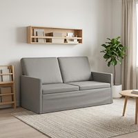 vidaXL Soffa för 2 personer Ljusgrå 150 x 81 x 82 cm Sammet (V)